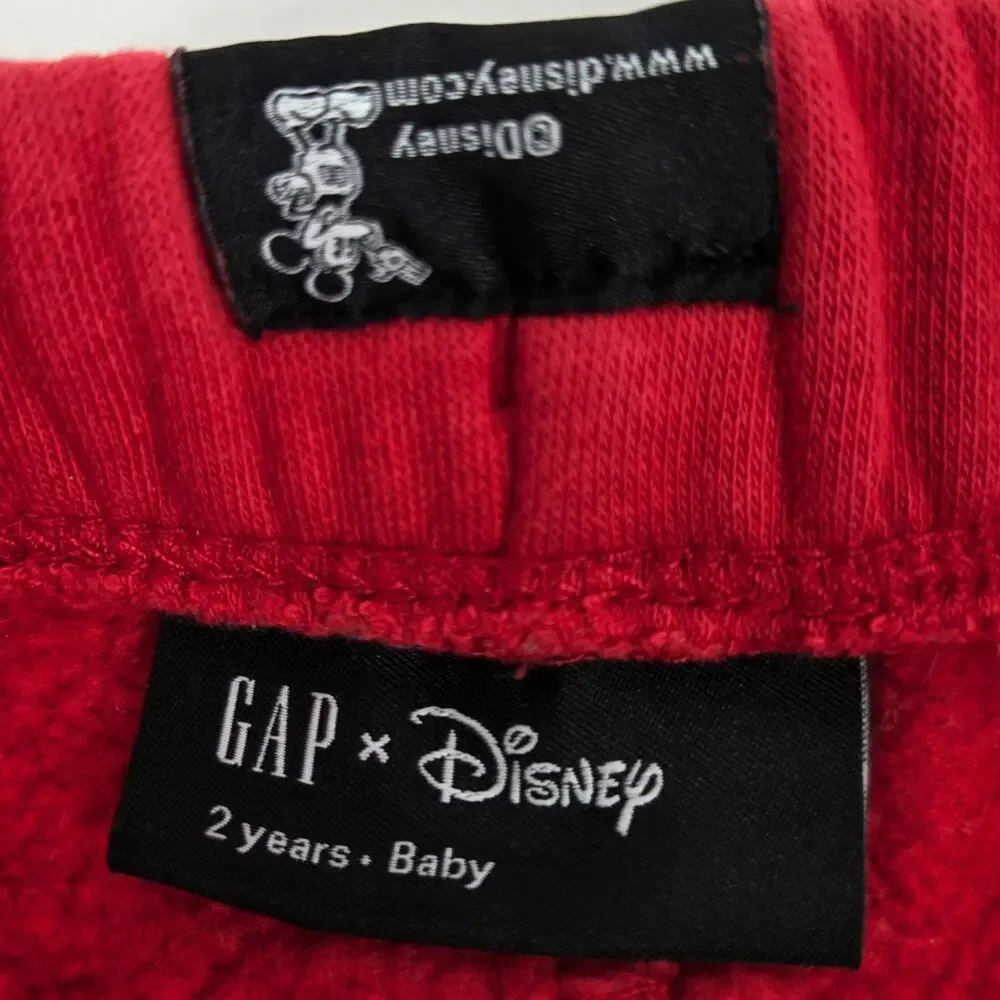 GAP x DISNEY 2024 KIDS MICKEY MODERN RED SWEAT PANT SIZE TODDLER 2 YEARS